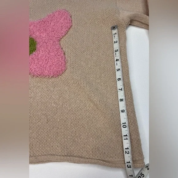 NWOT DAVI & DANI Oversized Textured Knit Daisy Sweater Womens Small - Picture 9 of 11